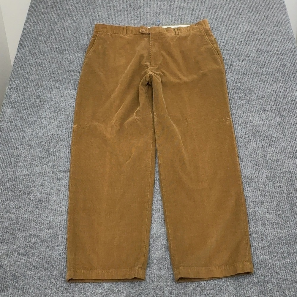 Grant Thomas Pants Mens 40x30 Brown Cotton Corduroy‎ Straight Leg Classic Casual